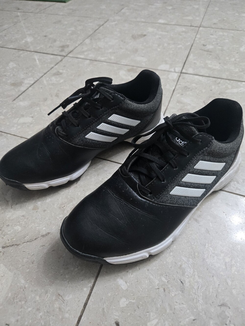 Women's Black Adidas Golf Shoes With Spikes 6.5